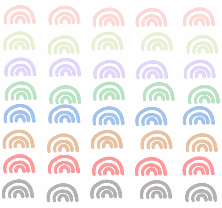 Tenda a rullo cameretta confezione da 40 arcobaleni colorati - TenStickers