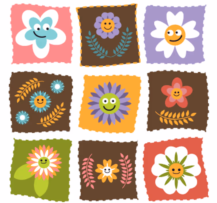 Tenda a rullo cameretta decorativa floreale infantile - TenStickers