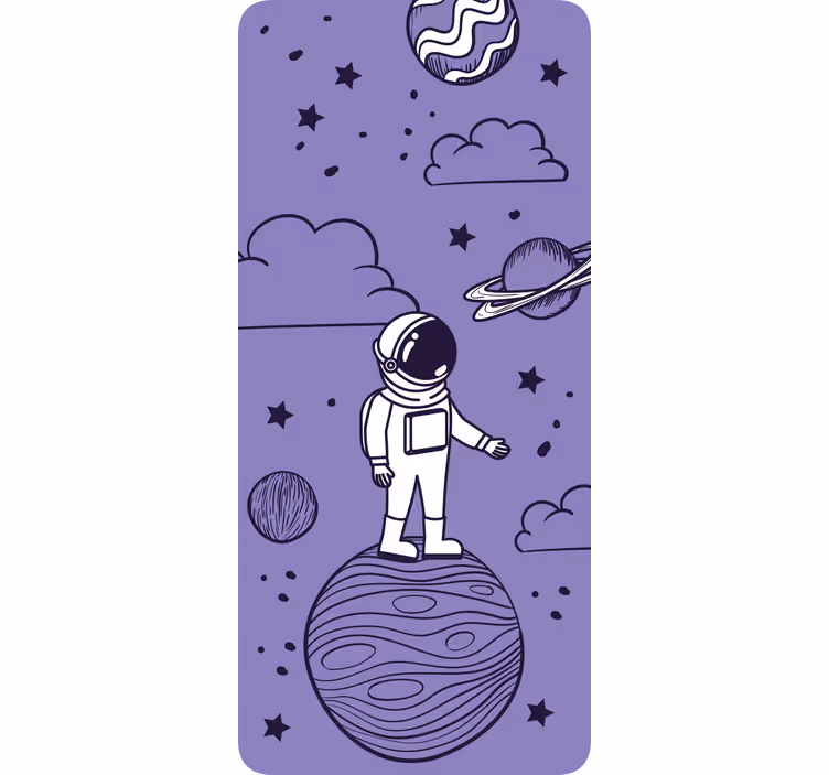 Tenda a rullo cameretta astronauta con pianeti - TenStickers