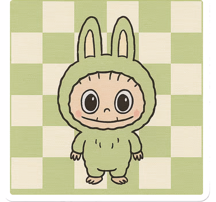 Tenda a rullo cameretta bambola mostro in canvas - TenStickers