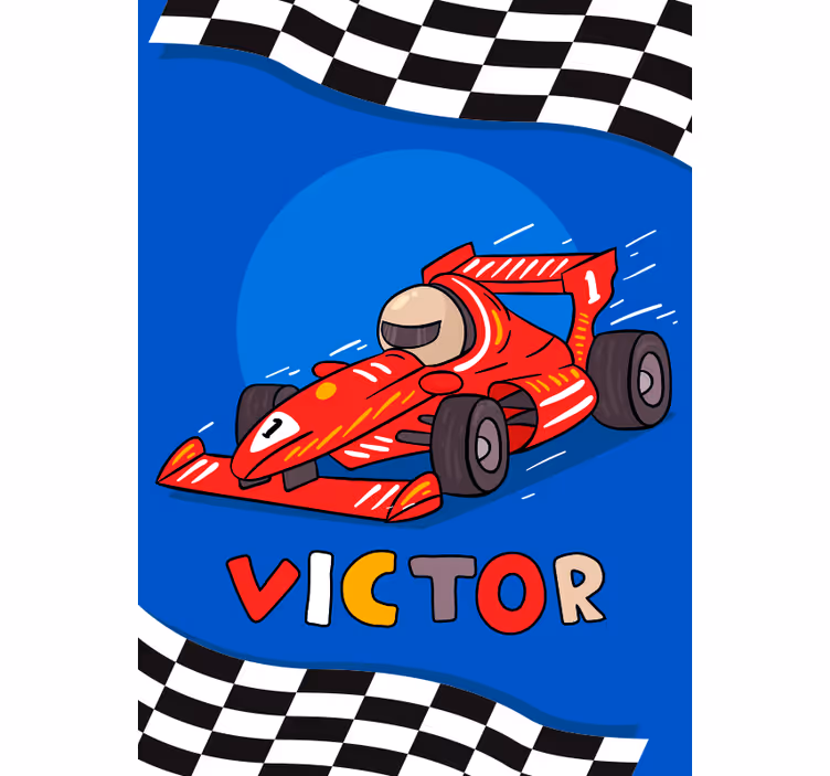 Tenda a rullo cameretta formula 1 per bambini - TenStickers