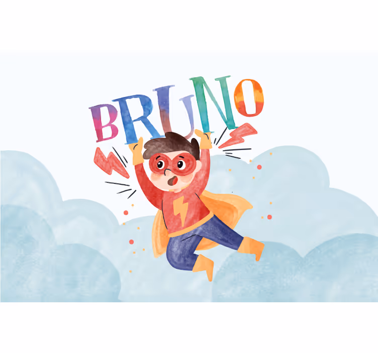 Tenda a rullo cameretta acquerello super bambino - TenStickers