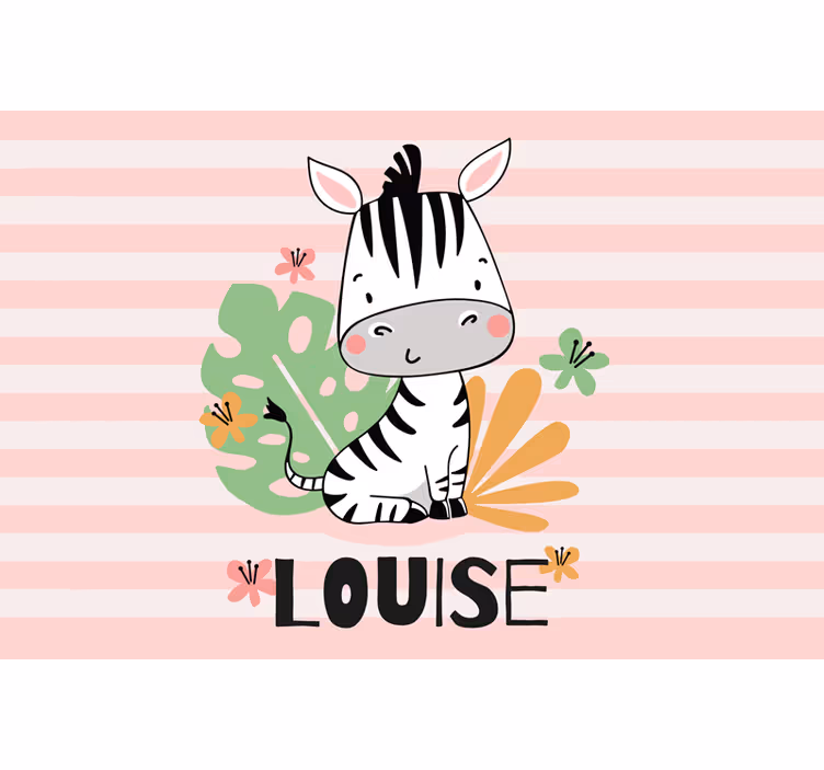 Tenda a rullo cameretta zebra bella personalizzata - TenStickers