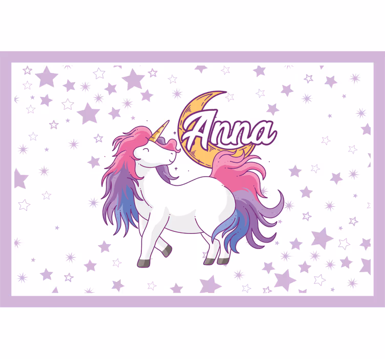 Tenda a rullo cameretta unicorno e luna - TenStickers