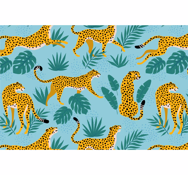 Tenda a rullo cameretta leopardo safari - TenStickers