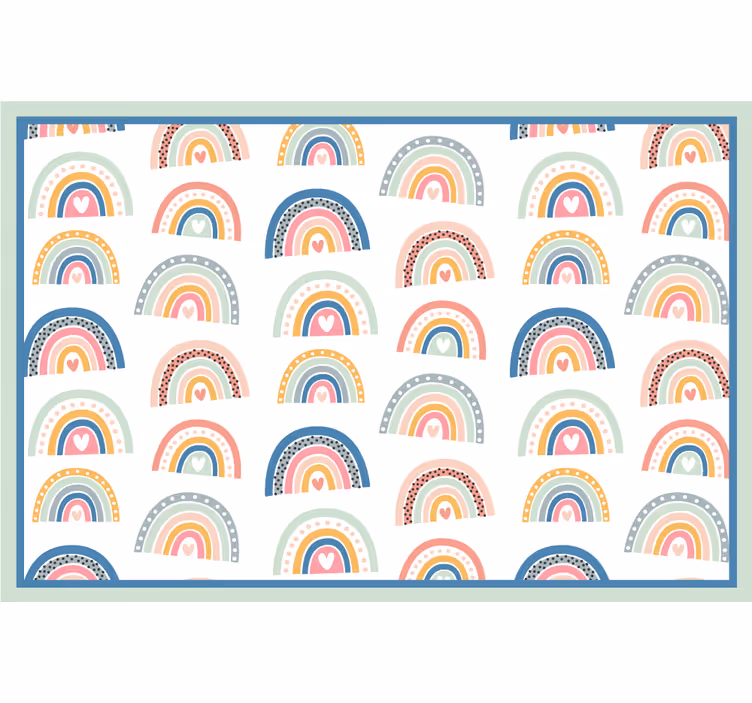 Tenda a rullo cameretta motivo arcobaleni minimalisti - TenStickers
