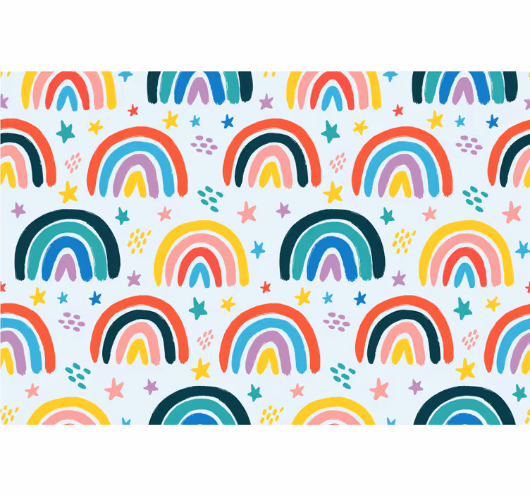 Tenda a rullo cameretta con motivo arcobaleni colorati - TenStickers