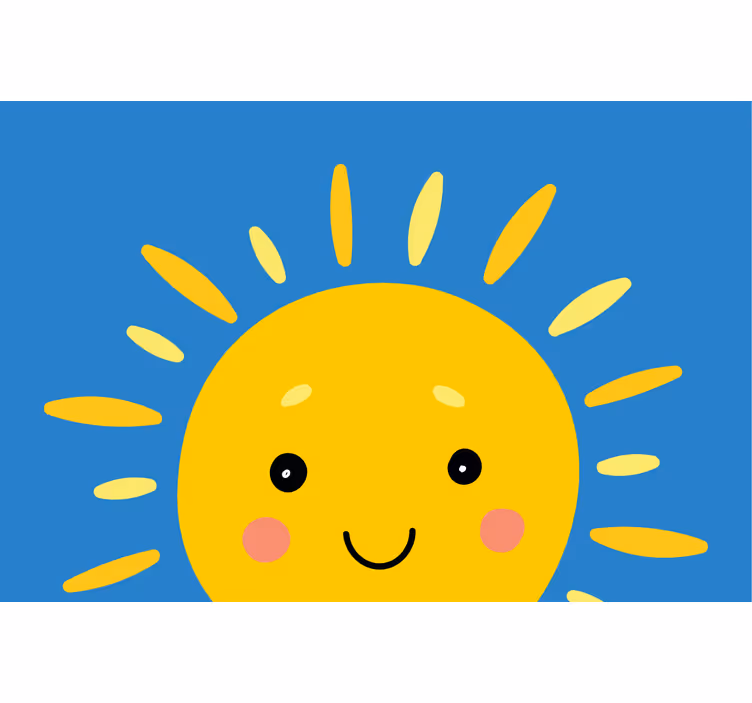 Tenda a rullo cameretta sole con faccia - TenStickers