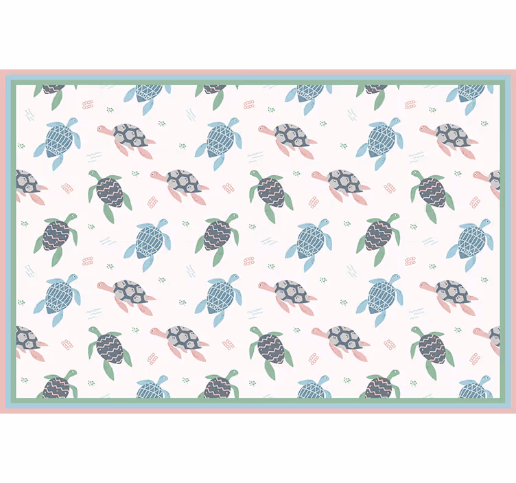 Tenda a rullo cameretta tartarughe dai colori tenui - TenStickers