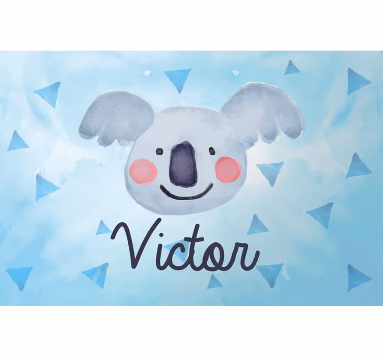 Tenda a rullo cameretta koala per bambini con nome - TenStickers