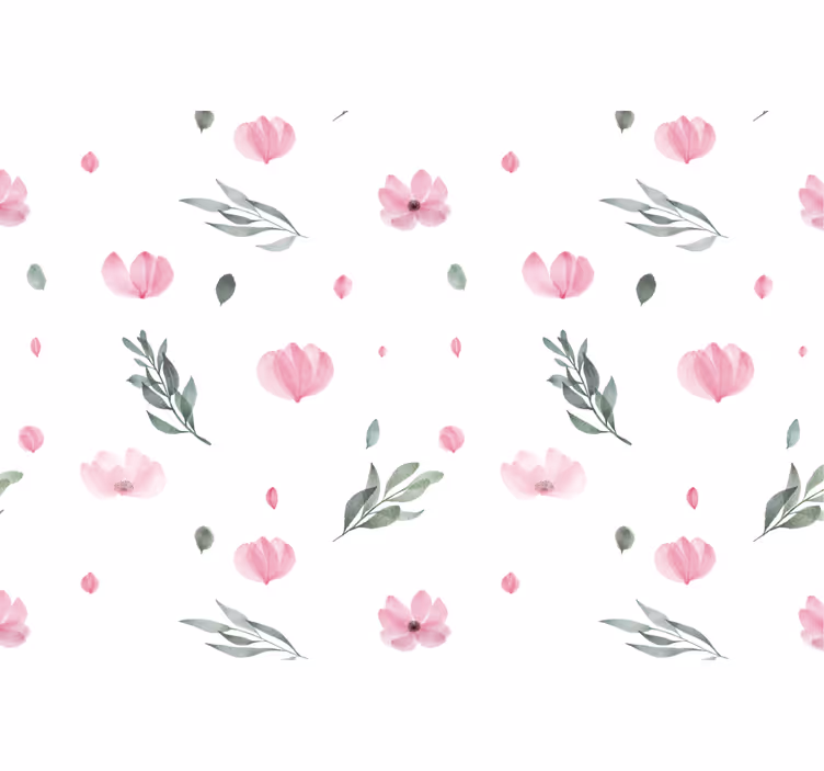 Tenda a rullo cameretta fiori piccoli rosa minimalisti - TenStickers
