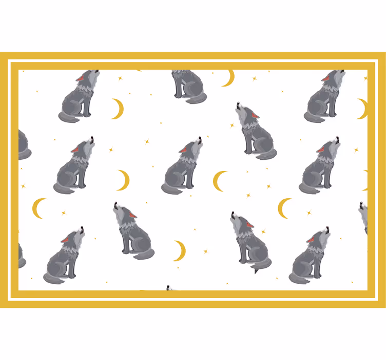 Tenda a rullo cameretta lupi che ululano alla luna - TenStickers