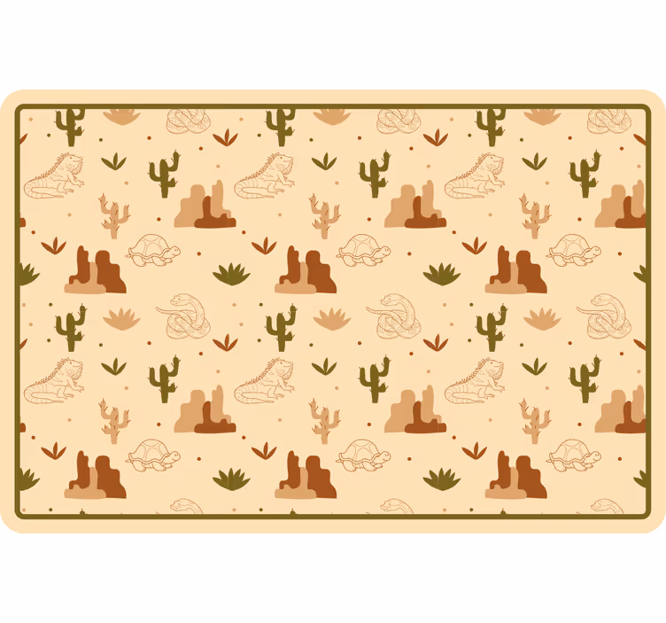 Tenda a rullo cameretta animali selvaggi nel deserto - TenStickers