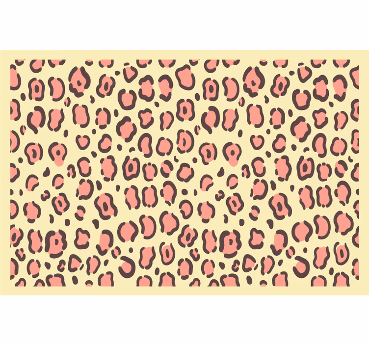 Tenda a rullo cameretta motivo leopardato rosa e giallo - TenStickers