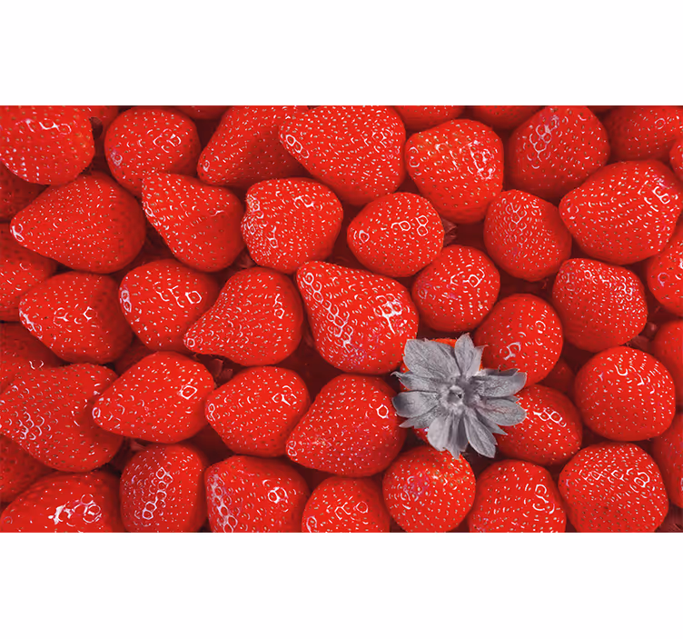 Tenda a rullo cucina con fresche fragole e bo - TenStickers