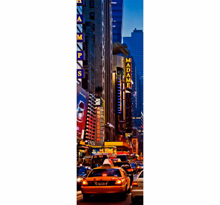 Tenda a rullo cucina vinile decorativo frigo times square - TenStickers