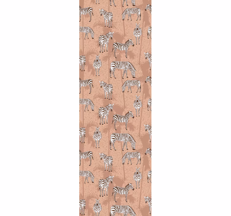 Tenda a rullo cucina zebra e palme marrone - TenStickers