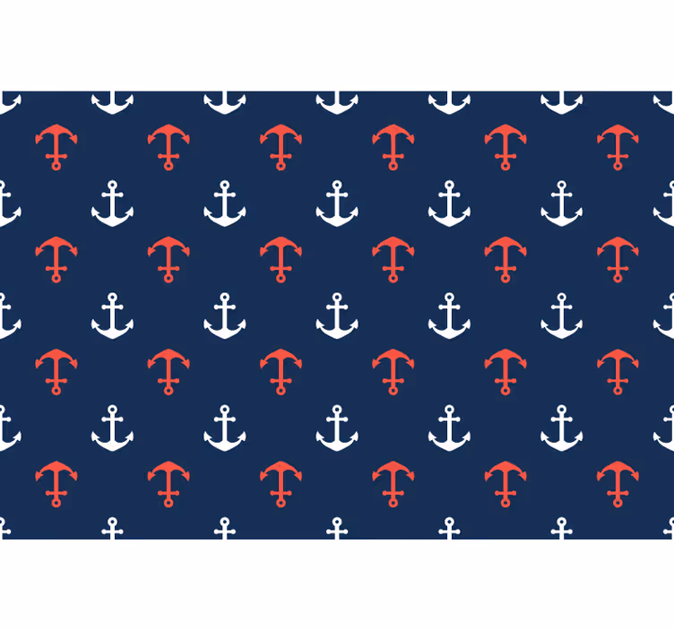 Tenda a rullo blu piccole ancora - TenStickers