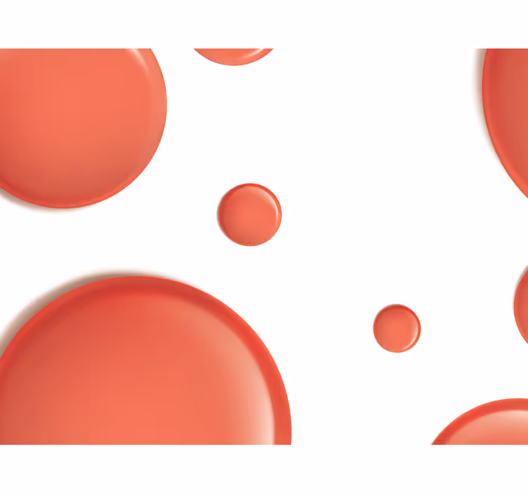 Tenda a rullo rossa cerchio rosso - TenStickers