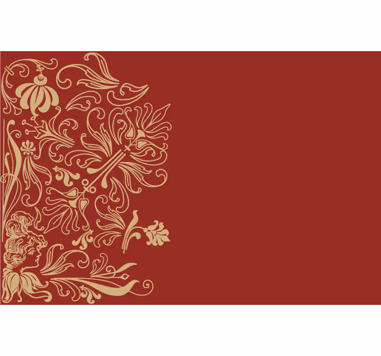 Tenda a rullo rossa stile vintage - TenStickers