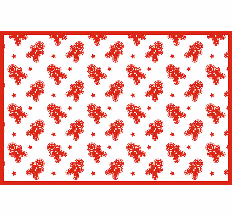 Tenda a rullo rossa biscotti di natale - TenStickers
