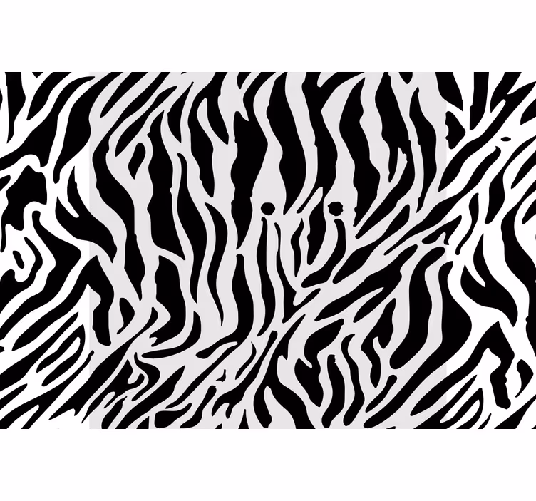 Tenda a rullo nera motivo zebra - TenStickers