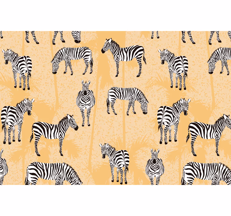 Tenda a rullo beige zebra e palme - TenStickers