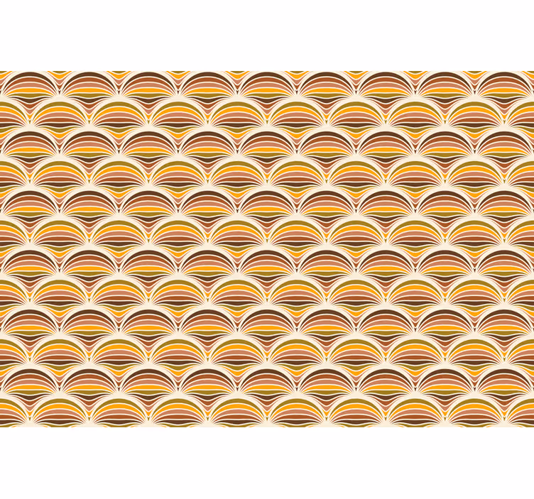 Tenda a rullo beige con motivo anni '70 - TenStickers