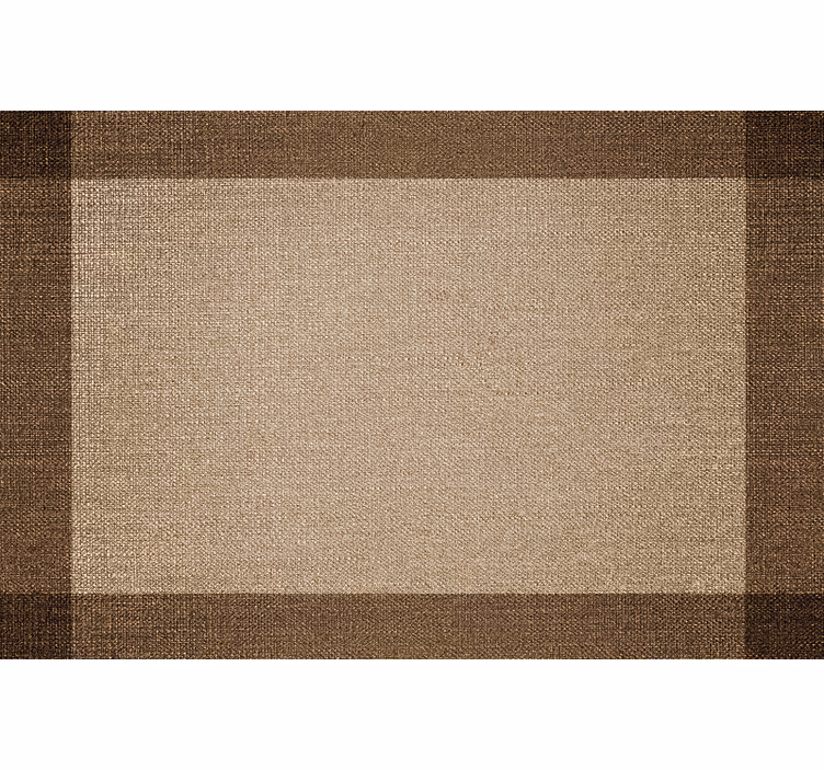 Tenda a rullo beige sottopiatto marrone con bordo - TenStickers