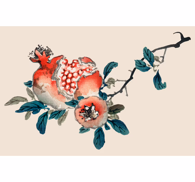 Tenda a rullo beige frutti su un albero - TenStickers