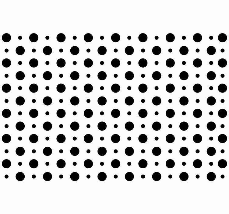 Tenda a rullo nera motivo a pois semplice - TenStickers