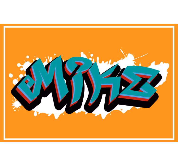 Tenda a rullo arancione graffiti stile selvaggio - TenStickers