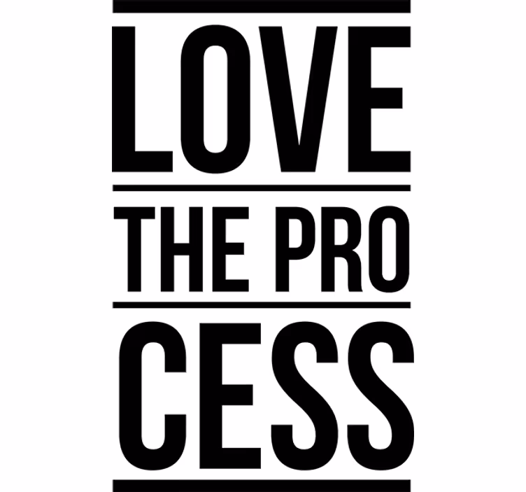 Tenda a rullo per ufficio frase ama il processo - TenStickers