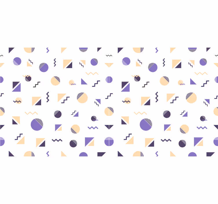 Tenda a rullo camera da letto forme geometriche colorate - TenStickers
