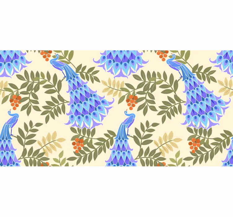 Tenda a rullo camera da letto piuma di pavone magica - TenStickers