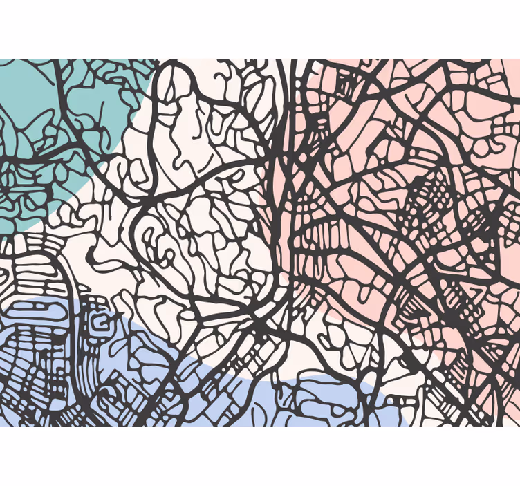 Tenda a rullo camera da letto beige mappa kuala lumpur - TenStickers