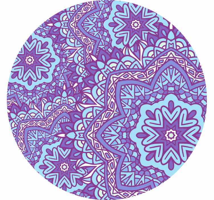 Tenda a rullo camera da letto mandala blu e viola - TenStickers
