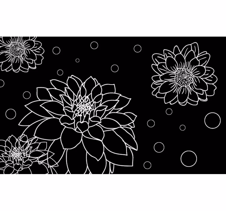 Tenda a rullo camera da letto fiori astratti - TenStickers
