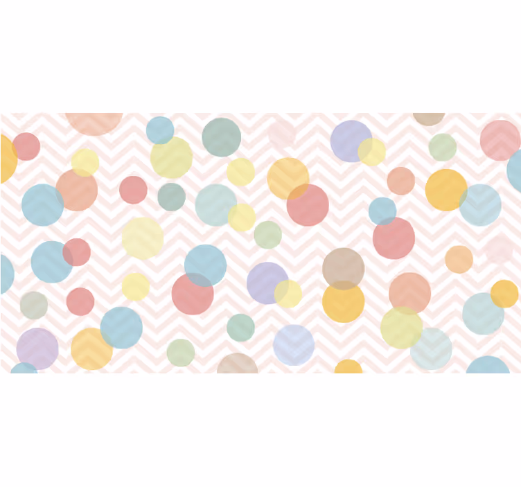 Tenda a rullo cameretta pois colorati a zigzag - TenStickers