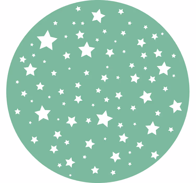 Tenda a rullo cameretta stelle verdi rotonde - TenStickers