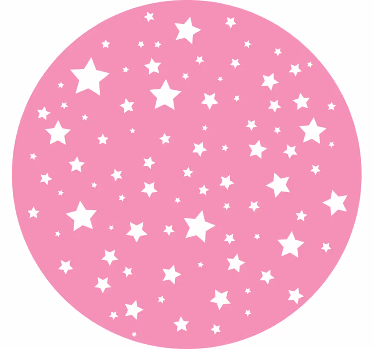 Tenda a rullo cameretta stelle rosa rotonde - TenStickers