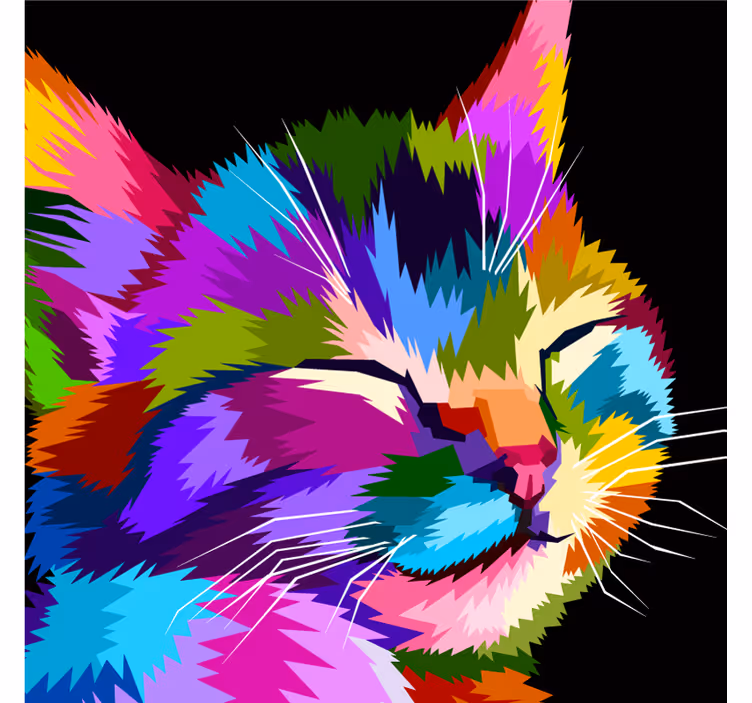 Tenda a rullo cameretta gatto colorato - TenStickers