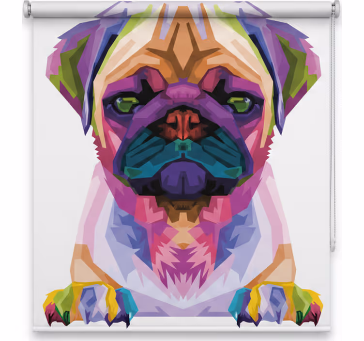 Tenda a rullo cameretta animali geometrici cane carino - TenStickers