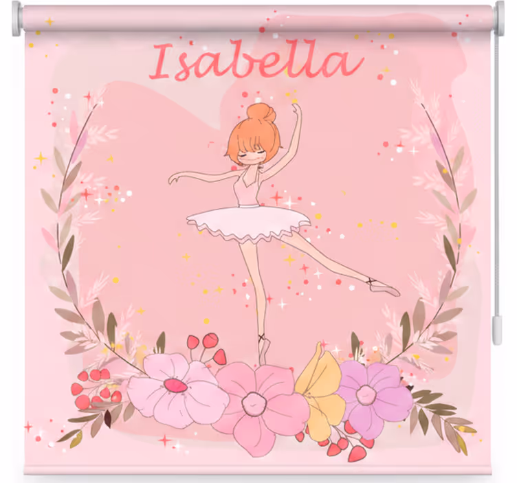 Tenda a rullo cameretta ballerine di stelle personalizzate - TenStickers