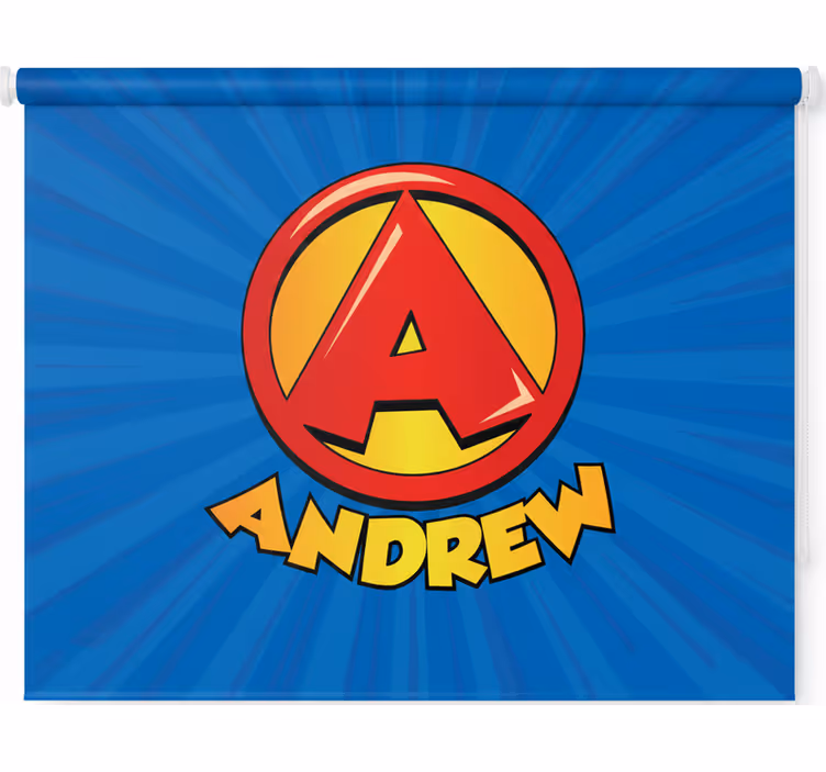 Tenda a rullo cameretta super lettera iniziale - TenStickers