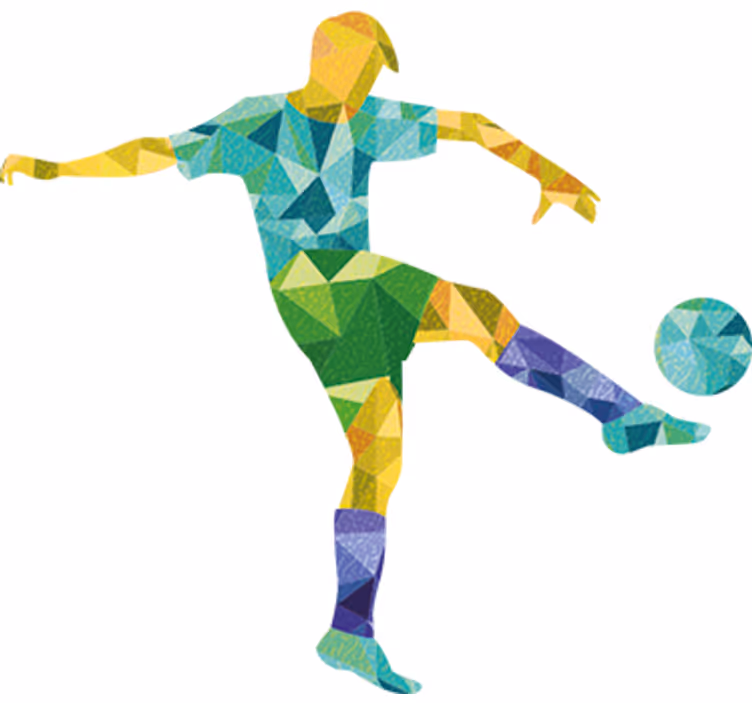Tenda a rullo camera ragazzi illustrazione geometrica calcio - TenStickers