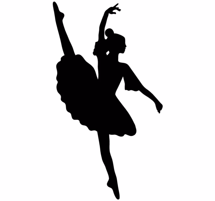 Tenda a rullo camera ragazzi silhouette ballerina elastica - TenStickers