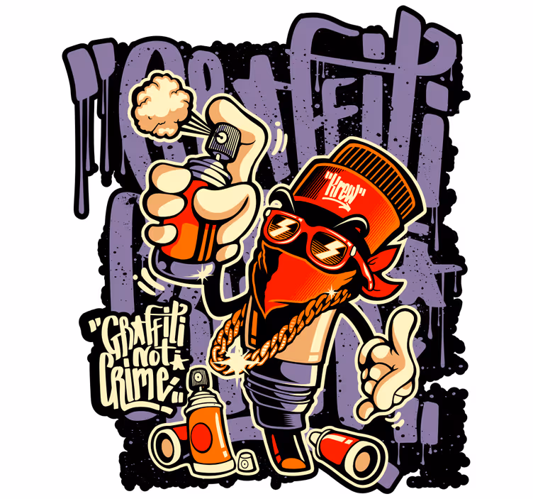 Tenda a rullo camera ragazzi graffiti street art - TenStickers