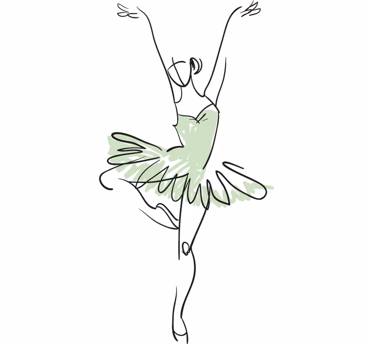 Tenda a rullo camera ragazzi vinile decorativo ballerina - TenStickers