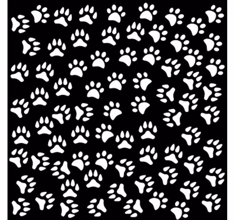 Tenda a rullo camera ragazzi adesivo orme animali - TenStickers